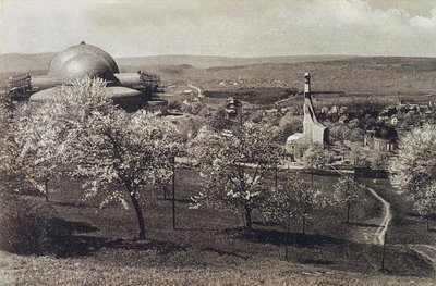 Kilátás a Goetheanum és Fűtőházra, Dornach, Svájc, 1914-1916 alkotó: Unbekannt