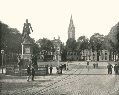 Kilátás a Vyverberg térre, Hága, Hollandia, 1895. alkotó: Unbekannt