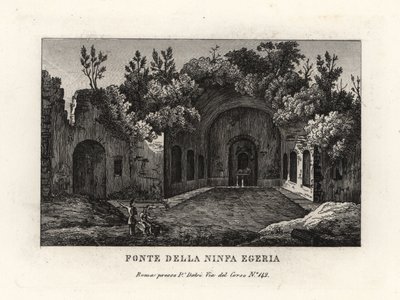 Kilátás a nimfa tavaszára, Egeria, Egeria nympheum, Ninfeo d