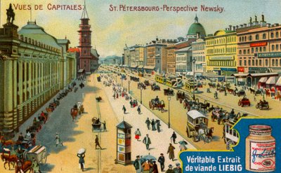 Fővárosok kilátásai: Nyevszkij prospektus, Szentpétervár, 1900 alkotó: Unbekannt