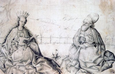 Szűz és gyermek Szent Pállal, 1450 alkotó: Unbekannt