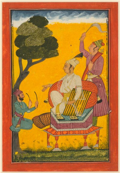Vivaca Ragaputra, egy levél a Ragamala sorozatból, c. 1700-1720-as évek. alkotó: Unbekannt
