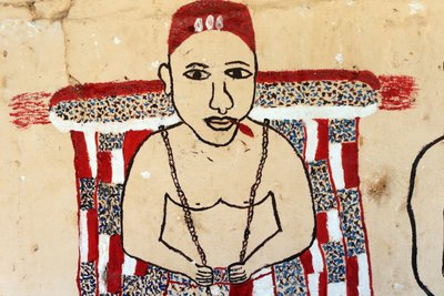 Voodoo falfestmény egy kolostoron. Togoville, Togo alkotó: Unbekannt