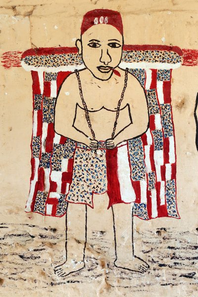 Voodoo falfestmény egy kolostoron. Togoville, Togo alkotó: Unbekannt