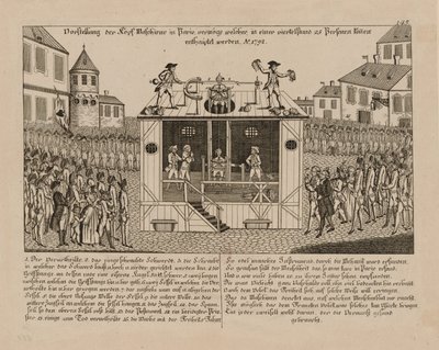 A fejgép bemutatója Párizsban, 1792. alkotó: Unbekannt