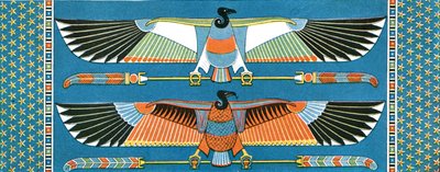 Keselyű mennyezeti dekoráció, Philae, Egyiptom, 1928. alkotó: Unbekannt