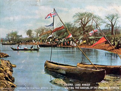 A Mission Steamer érkezésére várva, Likoma, Nyasa-tó, Afrika, 1904 alkotó: Unbekannt
