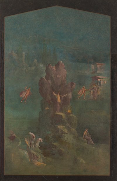 Falfestmény: Perszeusz és Androméda tájban, a császári villából..., Kr. e. 1. század. alkotó: Unbekannt
