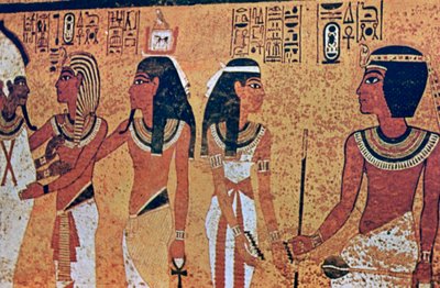 Falfestmények Tutanhamon sírjában, a Királyok Völgyében, Luxor, Egyiptom alkotó: Unbekannt