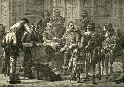 Wallenstein és Tilly haditanácsot tart, 1626, 1890. alkotó: Unbekannt