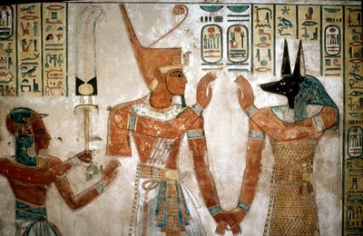 Falfestmény III. Ramszesz fiának sírjából, a Királynők Völgye, Luxor, Egyiptom, Kr.e. 12. század alkotó: Unbekannt