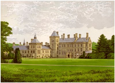 Walton Hall, Warwickshire, Mordaunt Baronet otthona, 1880 alkotó: Unbekannt