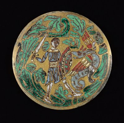 Warrior Fighting a Dragon, c. 1170-1180. alkotó: Unbekannt