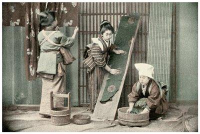 Kimonók mosása, Japán, 1904 alkotó: Unbekannt