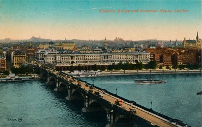 Waterloo Bridge és Somerset House, London, 1910. alkotó: Unbekannt