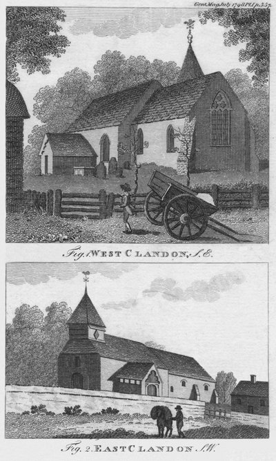 West Clandon és East Clandon, 1798. alkotó: Unbekannt