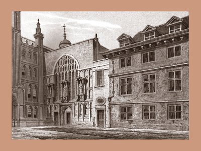 A Guildhall-kápolna nyugati frontja, 1886 alkotó: Unbekannt