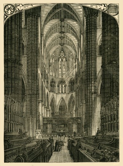 Westminster Abbey: A kórus belseje, 1881. alkotó: Unbekannt