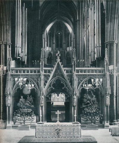 Westminster Abbey, London, Benno Elkans ószövetségi és újszövetségi kandeláberekkel, 1942 alkotó: Unbekannt