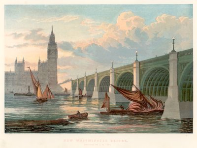 Westminster Bridge, London, a Temze déli partjáról nézve, 1858 alkotó: Unbekannt