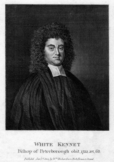 White Kennet 1660-1728, történész és Peterborough püspöke, 1803 alkotó: Unbekannt