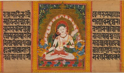 Fehér Tara, Folio from...Perfection of Wisdom Manuscript, korai 12. század. alkotó: Unbekannt