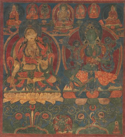 Fehér Tara és Zöld Tara, 1450-1500. alkotó: Unbekannt