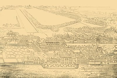 Whitehall, a folyó felől, 1881. alkotó: Unbekannt