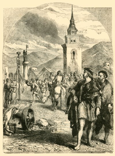 Tell William az altdorfi piactéren, 1890. alkotó: Unbekannt