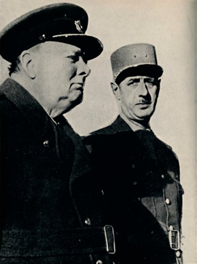 Winston Churchill és De Gaulle tábornok, 1940. június, 1945. alkotó: Unbekannt