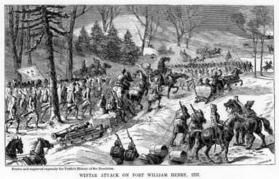 Téli támadás Fort William Henry ellen, New York állam, 1757, 1877 alkotó: Unbekannt