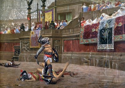 Elfordított hüvelykujjal, Pollice Verso, 1872 alkotó: Unbekannt