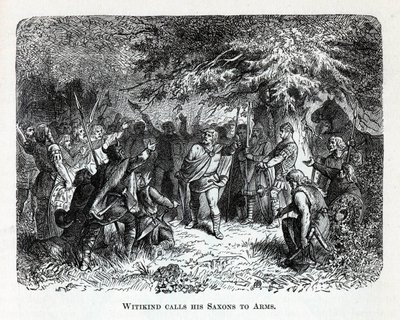 Wittekind fegyverbe hívja szászait, 1882 alkotó: Unbekannt