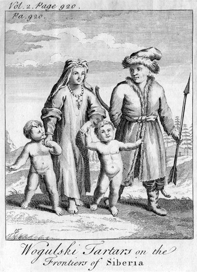 Wokulski tatárok Szibéria határain, 1740 alkotó: Unbekannt