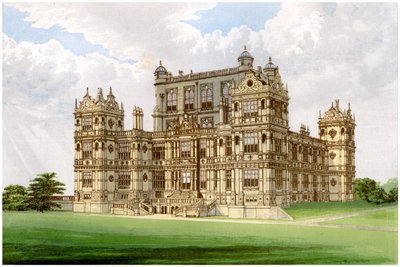 Wollaton Hall, Nottingham, Nottinghamshire, Lord Middleton otthona, 1880 alkotó: Unbekannt