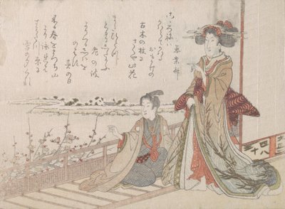 Nő és fiatalság a verandán, 1806. alkotó: Unbekannt