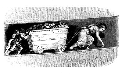 Női és gyerek széndobáló, Közép- és Kelet-Lothian, Skócia, 1848 alkotó: Unbekannt