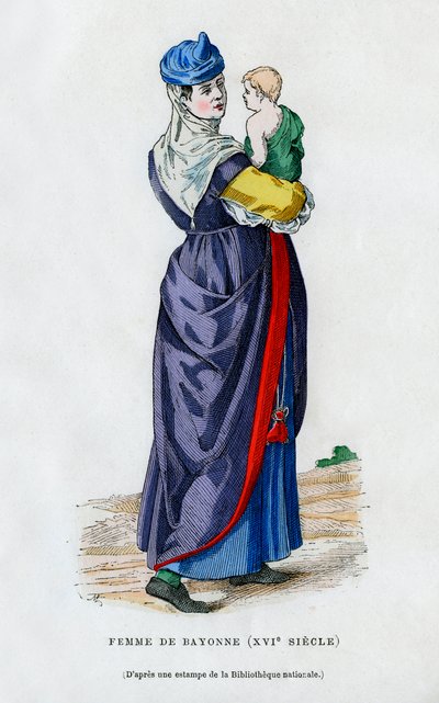 A franciaországi Bayonne-i nő, 16. század 1882-1884 alkotó: Unbekannt