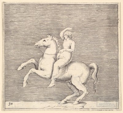 Woman on Rearing Horse, megjelent kb. 1599-1622. alkotó: Unbekannt