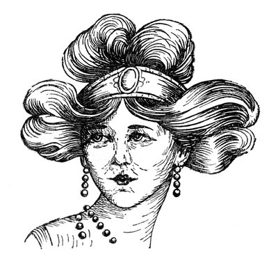 Női frizura, 1910 alkotó: Unbekannt