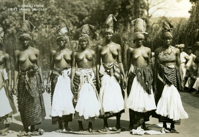 Női táncosok, Sierra Leone, XX. század alkotó: Unbekannt