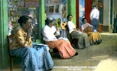 Sorsjegyeket árusító nők, Panama City, Panama, 1920-as évek alkotó: Unbekannt