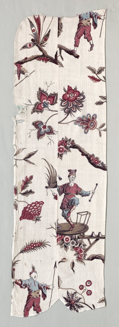 Fatömb nyomott textiltöredékek, c. 1785. alkotó: Unbekannt