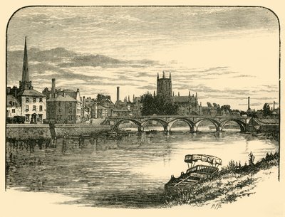 Worcester, a vasúti hídról, 1898. alkotó: Unbekannt