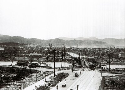 világháború: Hirosima romjai az atombombázás után, augusztus 6 alkotó: Unbekannt