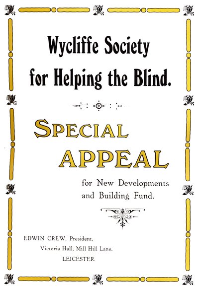 Wycliffe Társaság a Vakok Segítségéért, 1919 alkotó: Unbekannt