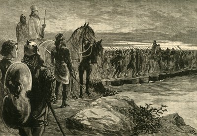 Xerxész átkel a Hellészponton, 1890. alkotó: Unbekannt