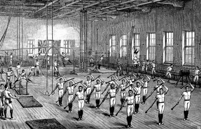 YMCA gymnasium, Longacre, London, 1888 alkotó: Unbekannt