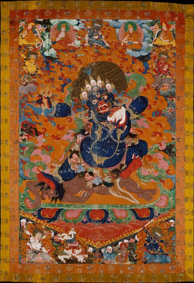 Yamantaka, a halálisten pusztítója, 18. század eleje. alkotó: Unbekannt