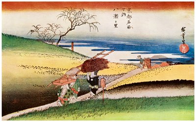 Yase No Sato parasztok hazamennek Yase-ban, c1833-1834 1925 alkotó: Unbekannt